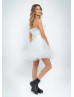 Strapless Tulle Sweet Mini Party Dress